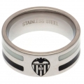 Valencia CF Farbstreifen Ring TA1677 (Large) (Silber/Schwarz/Weiß)