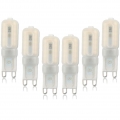 6x G9 LED Glühbirne Kaltweiß Halogen Leuchtmittel SMD 2835 AC220V Dimmbar Birne, 5W