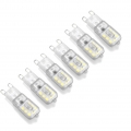 6x G9 LED Glühbirne Kaltweiß Halogen Leuchtmittel SMD 2835 AC220V Dimmbar Birne, 3W