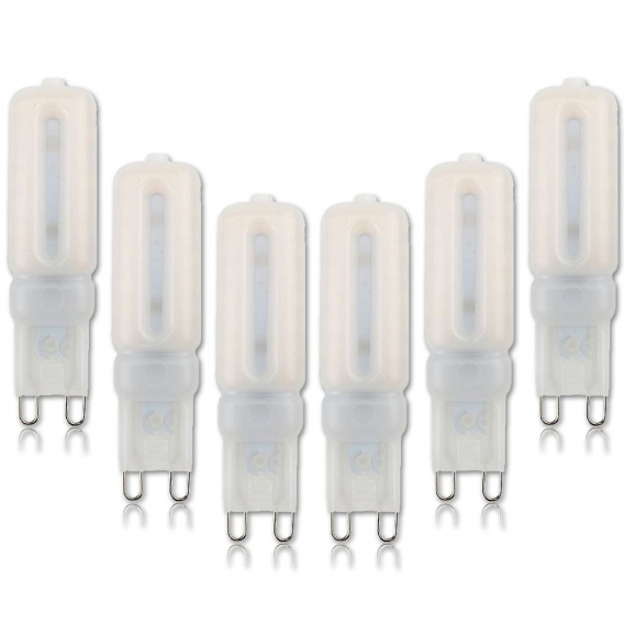 6x G9 LED Glühbirne Kaltweiß Halogen Leuchtmittel SMD 2835 AC220V Dimmbar Birne, 7W