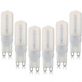 6x G9 LED Glühbirne Warmweiß Halogen Leuchtmittel SMD 2835 AC220V Dimmbar Birne, 7W