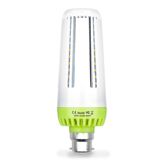 2 Stück B22 20W LED Kaltweiß Lampe Glühbirne Maiskolben Leuchtmittel mit Milchig Weiß Schale