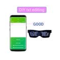 Bluetooth LED Brillen APP Control Für Raves Fun Flashing Display Text Gelb Farbe Gelb