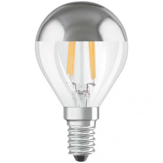 OSRAM LED-Lampe Sphärisches Spiegelgold aus klarem Gold - 4 W-Äquivalent 37 E14 - Warmweiß