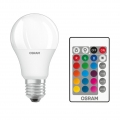 OSRAM LED STAR CLASSIC A 60 BOX K REMOTE Warmweiß, RGB SMD Matt E27 Glühlampe Doppelpack