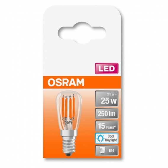 OSRAM LED STAR T26 25 BOX Tageslicht Filament Klar E14 Kühlschranklampe