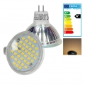 ECD Germany 1er Pack MR16 LED Spot 3W - AC 220-240V - 251 Lumen - Warmweiß 3000K - aus Glas - A+ - Birne Lampe Strahler Leuchtmi