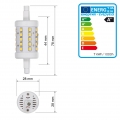 ECD Germany 4er Pack R7S LED Leuchtmittel 7W - AC 220-240V - 480 Lumen - 360° Abstrahlwinkel - Warmweiß 3000K - ersetzt 45W Halo