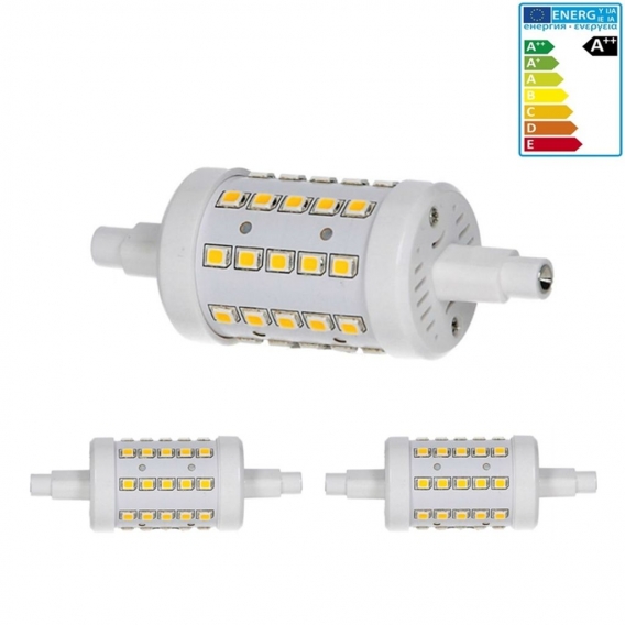 ECD Germany 2er Pack R7S LED Leuchtmittel 7W - AC 220-240V - 480 Lumen - 360° Abstrahlwinkel - Warmweiß 3000K - ersetzt 45W Halo