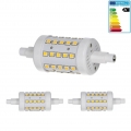 ECD Germany 2er Pack R7S LED Leuchtmittel 7W - AC 220-240V - 480 Lumen - 360° Abstrahlwinkel - Warmweiß 3000K - ersetzt 45W Halo