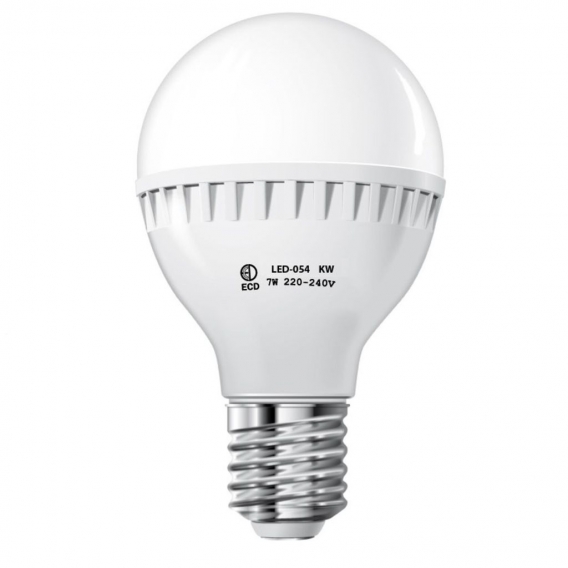 ECD Germany 8er Pack E27 LED Lampe Birne 7W - AC 220-240V - 458 Lumen - 270° Abstrahlwinkel - Kaltweiß 6000K - ersetzt 55W Glühl