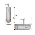 2er-Set SYDNEY | LED Stromschienenstrahler | 10W | 2700K | Hell Grau | 3 Phasen System | Hoch Volt | Schienen Spot Lampe Leuchte