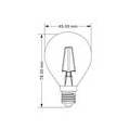 E14 Sockel | LED Leuchtmittel |  Filament | Kugel |  P45 |  4 Watt | 400 Lumen | Lampe | Leuchte |  Birne | Licht | warmweiß (27