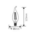 3x LED Leuchtmittel | E14 Filament | Flamme | C35T | 4W | 400 Lumen | Birne | Lampe | Leuchte | warmweiß 3000 K