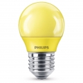 Philips LED Lampe, E27 Tropfenform P45, gelb, nicht dimmbar, 4er Pack [Energieklasse A]