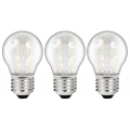 3er-Pack LED Filament Set McShine, 3x Tropfenlampe, E27, 2W, 200lm, warmweiß, klar