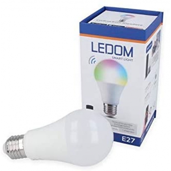 LEDOM E27 10W 800lm LED Leuchtmittel A60 RGB TUYA Gesuteuert Dimmbar 220-240V Glühbirne 2700-6500K Smart-Lampe Leuchte kompaitbe