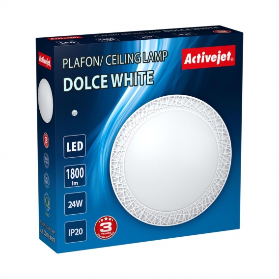 ActiveJet led Deckenleuchte AJE-Dolce Weiß Deckenbeleuchtung White a+