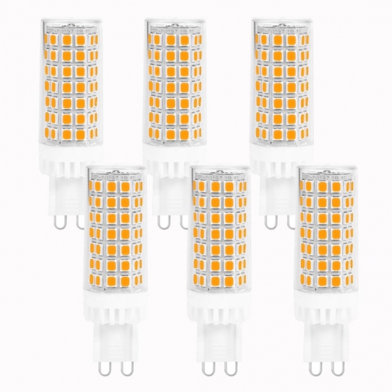 6x GU9 9W LED Glühbirne Leuchtmittel SMD2835 Stiftsockellampe Warmweiß Nicht Dimmbar