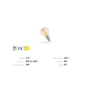 LED Filament E14 G45 Tropfen Klar 6W ＝65 Watt 900lm 300° Retro Neutralweiß 4000K