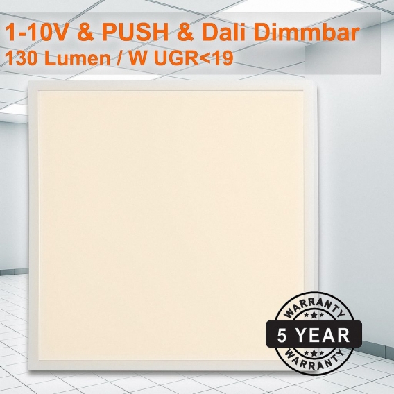 LED Einlegepanel 62x62 38W (W) Warmweiß UGR19 1-10V&Dali