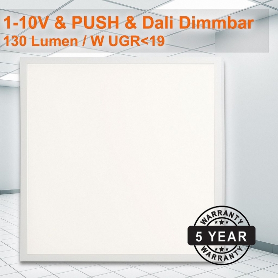 LED Einlegepanel 62x62 38W (W) Weiß UGR19 1-10V&Dali