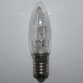 More about 9x Spitzkerze Glühbirne Ersatzbirne Topkerze für Lichterkette und Schwibbögen (LED 6V / 0,2W E10 halbgeriffelt Außenbereich)