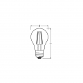 LEDVANCE LED-Lampe FM E27 A60 6,5W E 2700K ewws 806lm Filamentlampe kl dimmbar 300° AC LEDPCLA60D6,5W/827230VFILE2710X1