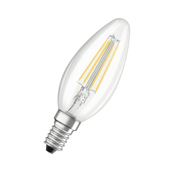 LEDVANCE LED-Kerzenlampe FM E14 B4 4W E 2700K B40 ewws 470lm kl Filamentlampe 300° AC LEDPCLB404W/827230VFILE1410X1