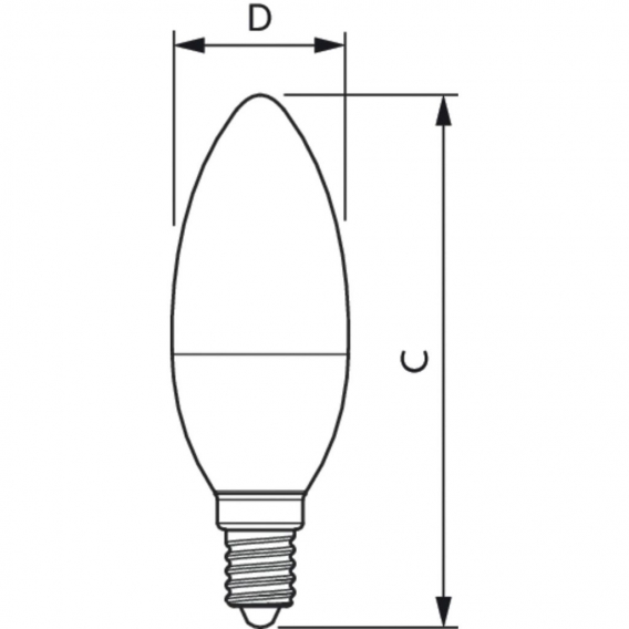 PHILIPS LED-Kerzenlampe E14 B35 5W F 2700K ewws 470lm mt AC Ø35x106mm 220-240V