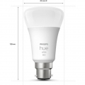 PHILIPS Hue White - 9,5 W verbundene LED-Lampe - B22 - Bluetooth-kompatibel - 2er-Pack