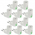 10x Lampensockel Adapter Konverter PP Fassung auf E27 Sockel Lampenadapter Lampensockeladapter