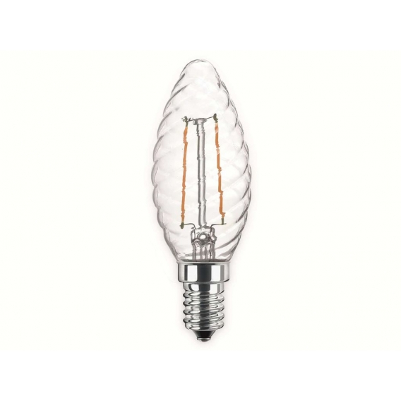 Blulaxa LED-Lampe 49087 Kerze Filament, E14, EEK: F, 2,5 W, 250 lm, 2700 K, gedreht