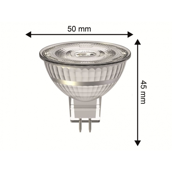 Blulaxa LED-Lampe 49123 MR16, GU5.3, EEK: F, 5,5 W, 540 lm, 2700 K, Halogenoptik