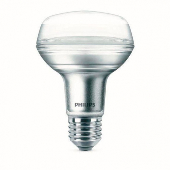 Philips LED Lampe ersetzt 100W, E27 Reflektor R80, klar, warmweiß, 670 Lumen, dimmbar, 1er Pack