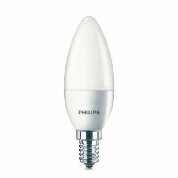 Philips LED Lampe ersetzt 40W, E14 Kerzenform B35, weiß, warmweiß, 470 Lumen, nicht dimmbar, 1er Pack