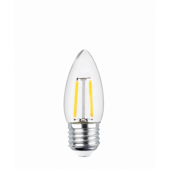 E27 2W LED Filament Kerze Lampe Vintage Glühbirne 250 LM Warmweiß 2700K C35 Klar