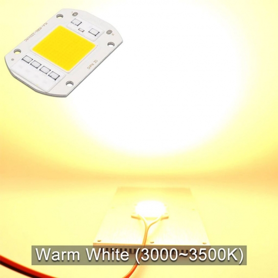 4 Stück 50W 3000K Warmweiß AC110/220V Smart IC COB LED Chip für DIY Flutlicht