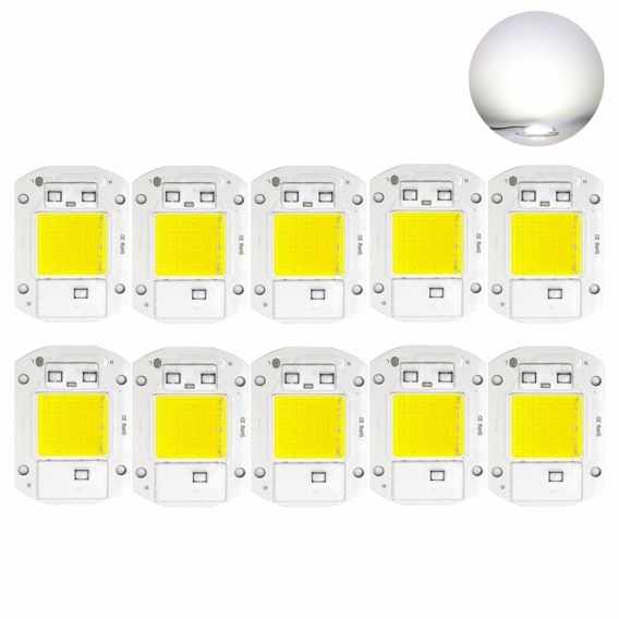 10 Stück 20W 6500K Kaltweiß AC110/220V Smart IC COB LED Chip für DIY Flutlicht