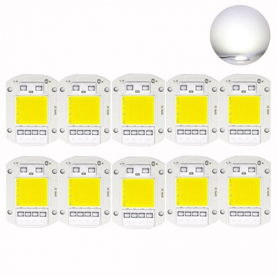 10 Stück 50W 6500K Kaltweiß AC110/220V Smart IC COB LED Chip für DIY Flutlicht