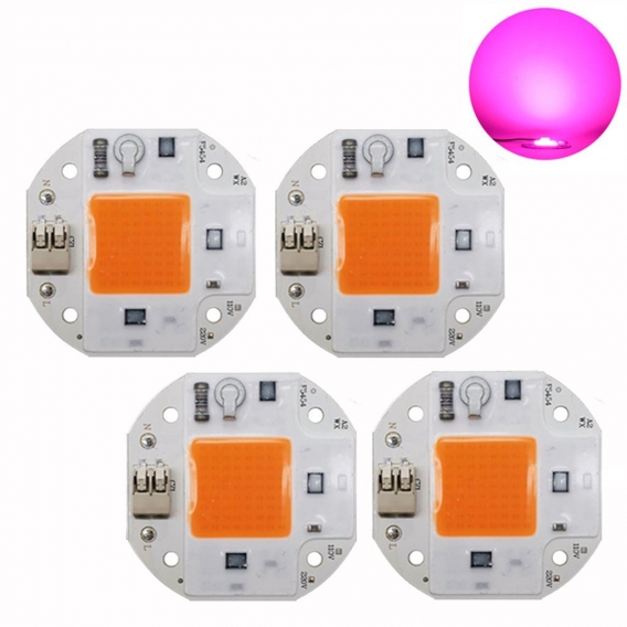 4 Stück 20W Vollspektrum AC85-265V Smart IC COB LED Chip für DIY Pflanzenlampe