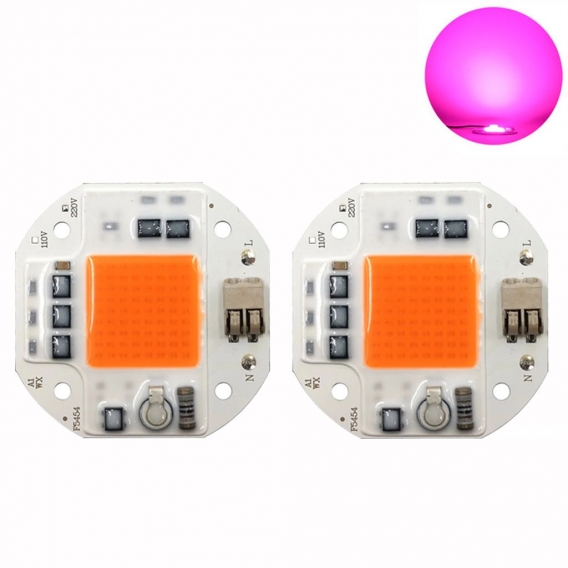 2 Stück 50W Vollspektrum AC85-265V Smart IC COB LED Chip für DIY Pflanzenlampe