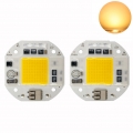 2 Stück 50W 3000K Warmweiß AC85-265V Smart IC COB LED Chip für DIY Flutlicht