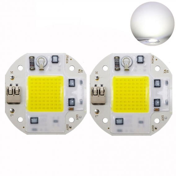 2 Stück 30W 6500K Kaltweiß AC85-265V Smart IC COB LED Chip für DIY Flutlicht