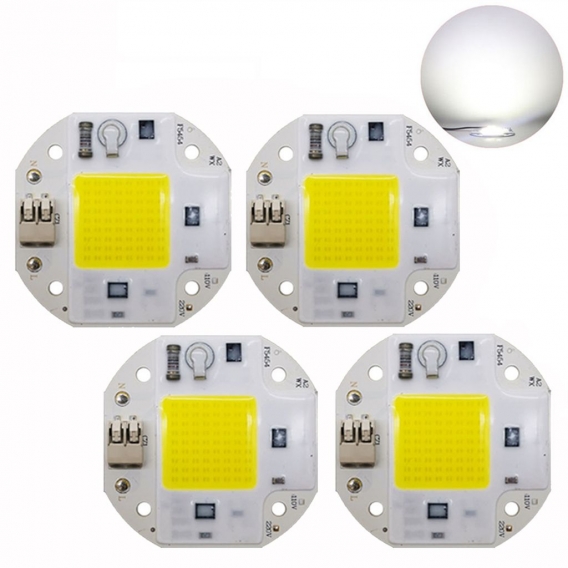 4 Stück 20W 6500K Kaltweiß AC85-265V Smart IC COB LED Chip für DIY Flutlicht