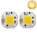 2 Stück 30W 3000K Warmweiß AC85-265V Smart IC COB LED Chip für DIY Flutlicht