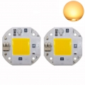 2 Stück 20W 3000K Warmweiß AC85-265V Smart IC COB LED Chip für DIY Flutlicht