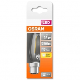 More about OSRAM LED-Lampe Flammenklares Filament - 2,5 W Äquivalent 25 W B22 - Warmweiß