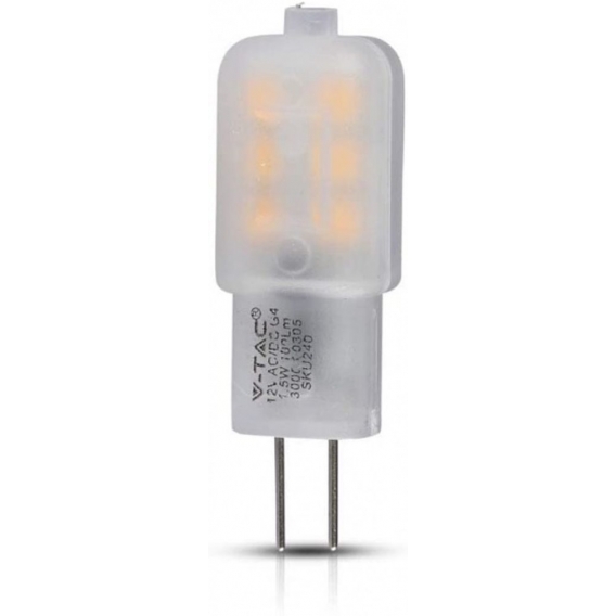 V-TAC VT-201, 1,5 W, 10 W, G4, 100 lm, 30000 h, Warmweiß