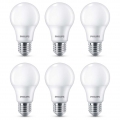 Philips LED ersetzt 60W, warmweiß (2700 Kelvin), 806 Lumen, 6er Pack, matt